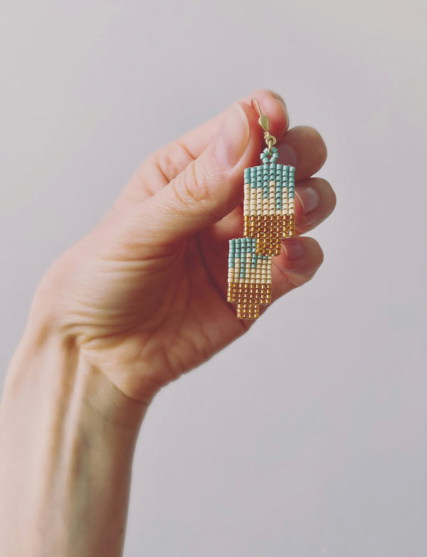 beaded earrings popsicle